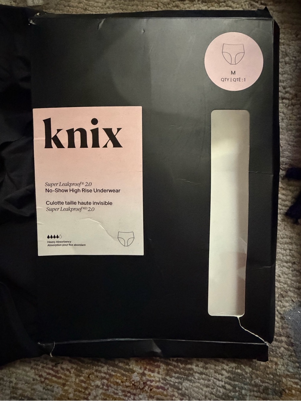 knix No-Show High Rise Underwear - Black